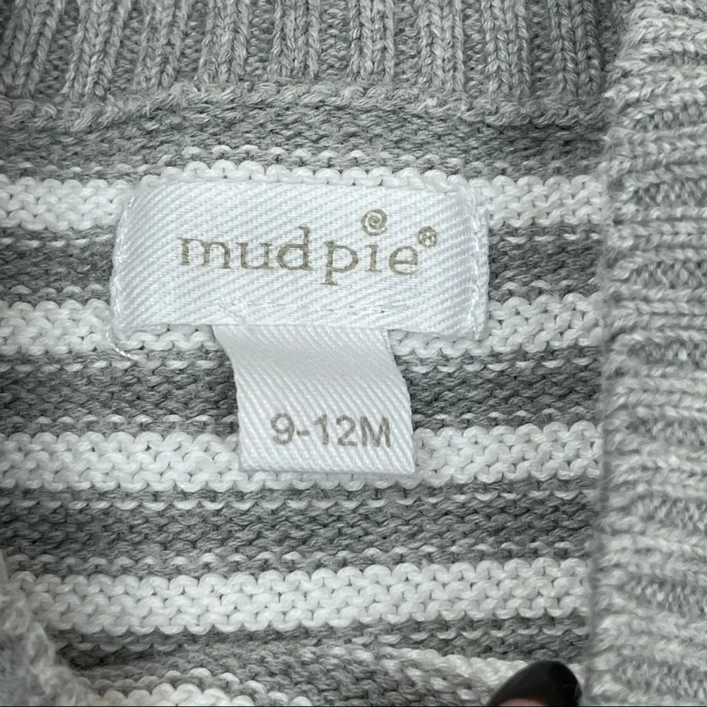 Mud Pie Striped Long Sleeve One Piece Size 12M